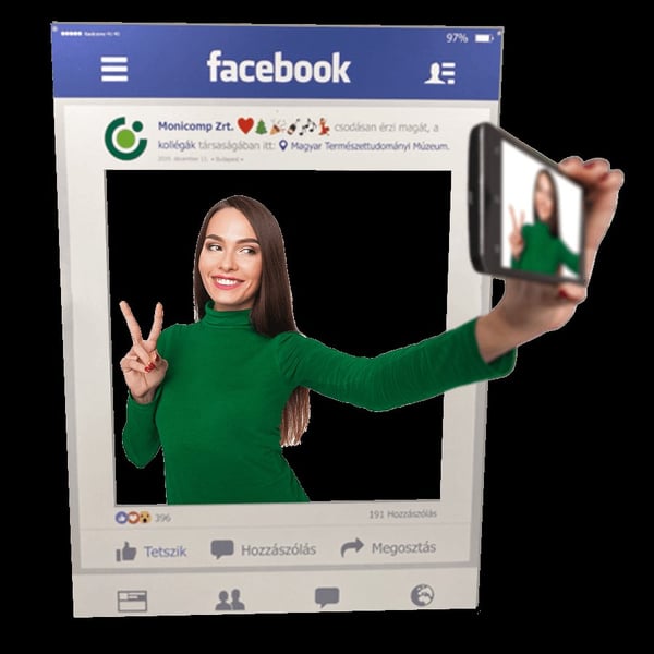 Selfie keret nyomtatás — Kartonfigura nyomda